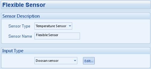 Edit Configuration - Inputs 6.4.4 FLEXIBLE SENSOR Flexible Sensor applicable only to DSE8610. The following screen shot shows the configuration when set for Temperature Sensor.