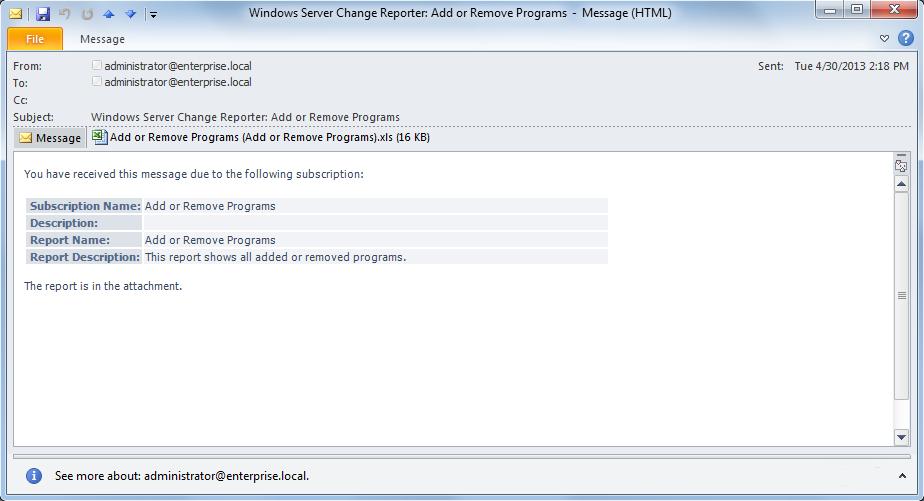6.4. Configuring Report Subscriptions In Netwrix Windows Server Change Reporter, you can configure a Subscription to schedule automatic report generation and delivery.
