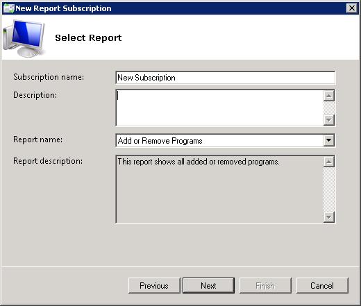 When connection with the Report Server is established, the Select Report page will be displayed: Figure 41: Select Report 4.