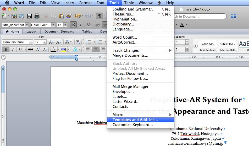 2. STEPS TO ATTACH A TEMPLATE IN MS-WORD FILE Open the word document that needs a new template.
