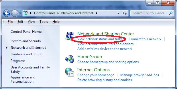 3. Click on Manage wireless networks in the left menu. 4.