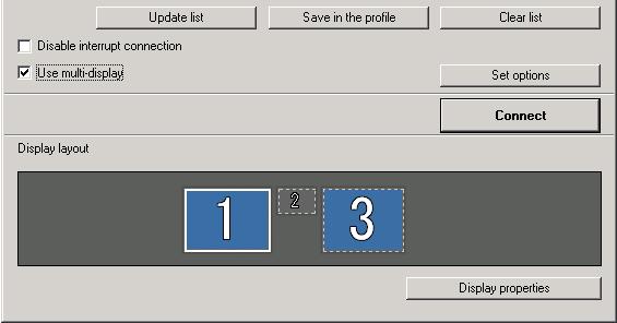 Using Multi-Screen Display 26 B Select the "Use multi-display" check box. C Click "Display properties".