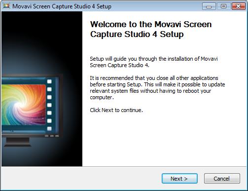 To install Movavi Screen Capture Studio, use the link you have received upon purchasing the product to download the program installation file (with.exe extension). 1.