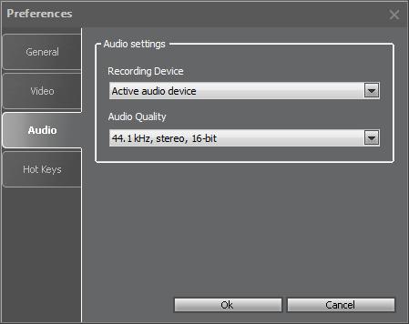 To record audio using Movavi Screen Capture Studio, you can select the audio recording device from the dropdown list (if several devices are connected to your computer) and select the quality of the