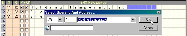 Open the SMS editor by selecting SMS Configuration from the Controller menu. 2. Enter fixed text by placing your cursor within a line and typing normally.