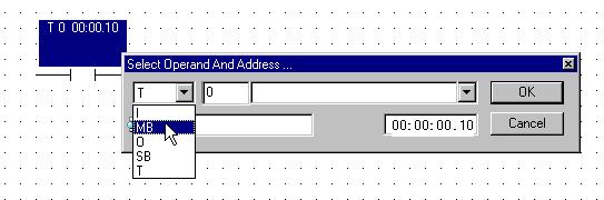U90 Ladder Software Manual 4. Enter the new Operand Address and symbol. 5. Click OK.