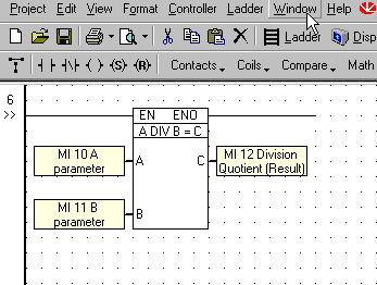 U90 Ladder Software Manual Division Function: Remainder values To get the