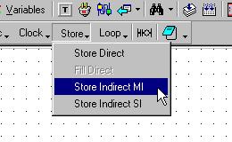 Ladder 3. Enter the desired Operands, Addresses and Symbols. Click OK. 4. The Store Indirect MI element appears on the net.
