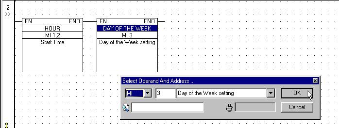 Place the Day Of The Week function on the desired net.