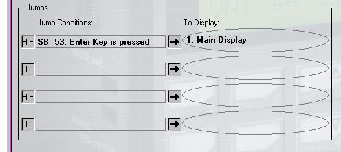 Note When an HMI keypad entry variable is active, and the Enter key is pressed on the controller keypad, SB 30 HMI Keypad Entries Complete turns ON. This can be used as a Jump condition.