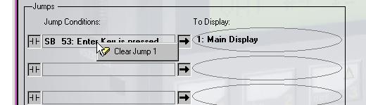 U90 Ladder Software Manual 3. Click the icon to clear the Jump. Creating more than four Jumps for a Display You can create up to 4 Jumps for each Display in the Display Editor.