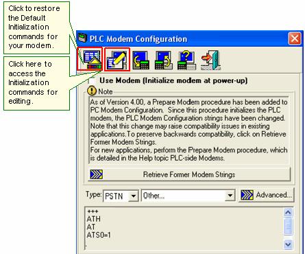 U90 Ladder Software Manual To edit initialization commands, click on the Edit Initialization Commands button shown below.