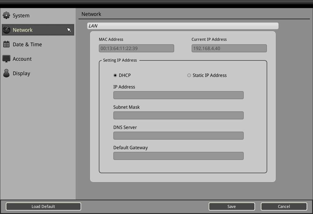 2 Getting Started 2.4 Setting Up the Network By default, GV-IP Decoder Box Plus will be automatically assigned an IP address by the DHCP server without further settings.