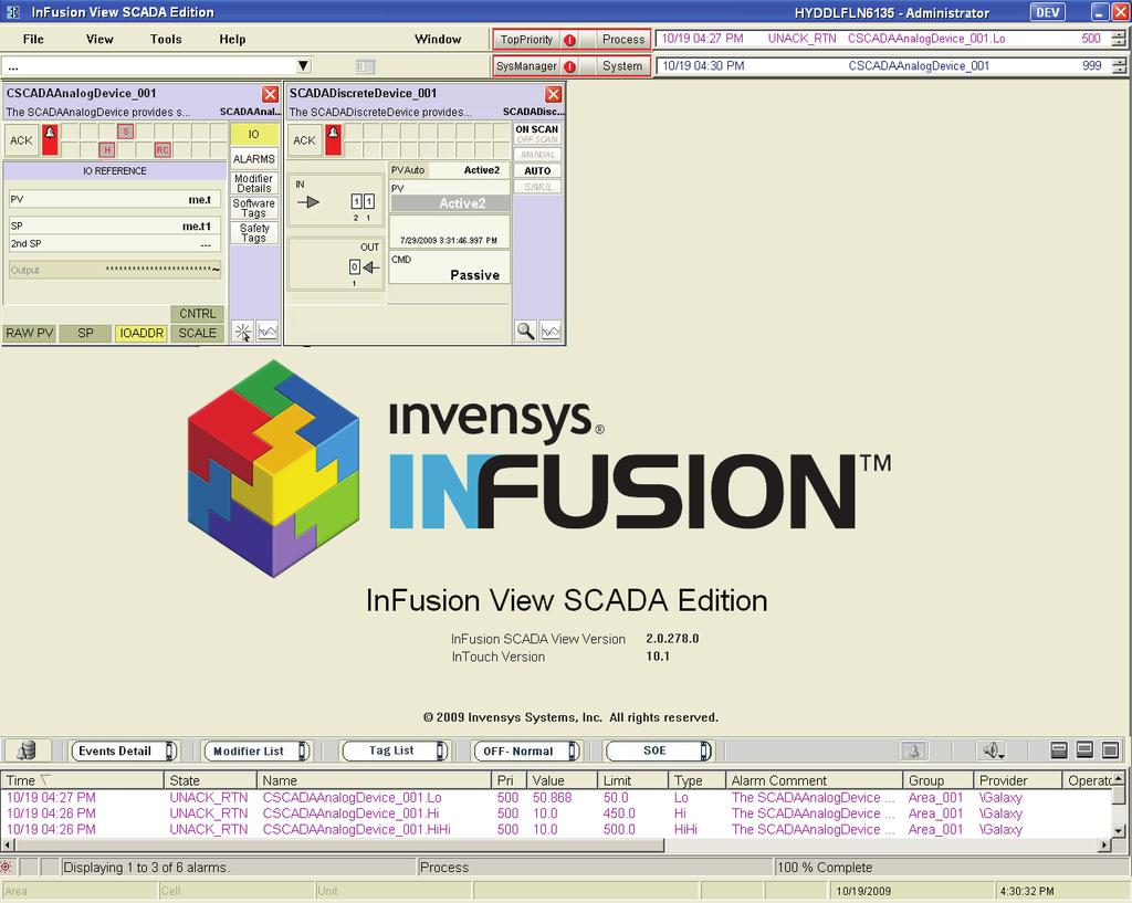 InFusion SOFTWARE Product Specifications PSS 21S-10G7 B3 InFusion SCADA 2.0 Software InFusion SCADA is a module of the InFusion Enterprise Control System [ECS].