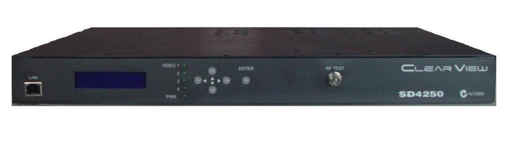 SD ENCODER AND MODULATOR YPbPr & CVBS TO DVB-T DIGITAL RF SD4250 USER MANUAL All-in-one encoder and modulator for dual SD source.
