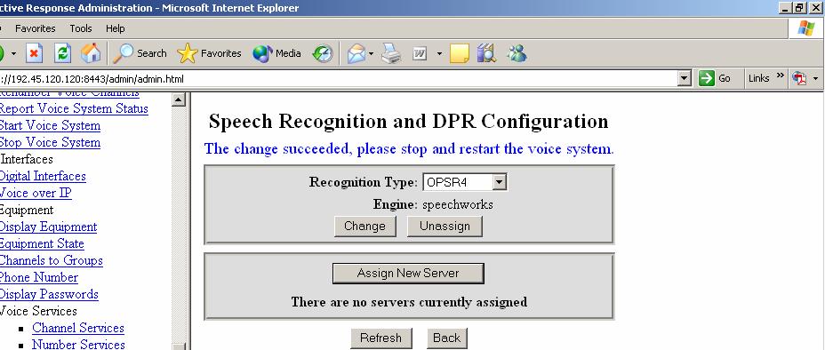 Select speechworks from the Engine drop down box as shown