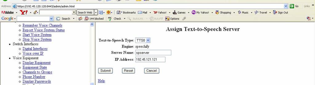 assign a Text-to-Speech server. Step 7.