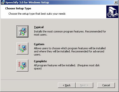 Accept the default settings in the subsequent installation screens.