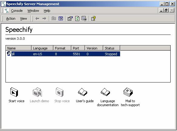 Click on Speechify and select Speechify Server Management as shown below.
