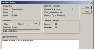4-4 Automatically Set Data Links 4-4-5 Monitoring Data Link Status The following information is displayed in the Network Properties Area.