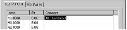 6-10 Creating and Editing I/O Comments 6-9-6 Starting Remote I/O Communications 3. Select the bit where the I/O comment should be set and press the Enter Key (or click the bit position).