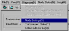 9-1-3 Diagnosing Node Settings Diagnosis Items 9-1 Controller Link Network Diagnostic Tool 9-1-3 Diagnosing Node Settings The settings of all nodes participating in the specified network are read and