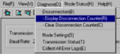 9-1 Controller Link Network Diagnostic Tool 9-1-4 Diagnosing Disconnections Disconnection Counters Disconnection counters, which measure disconnections at each node, can be displayed by diagnosing