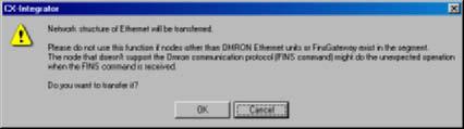 2-3 Uploading Network Configurations and Checking for Communications Unit Errors 2-3-2 Procedure 2) For Ethernet networks: The following message will be displayed for verification.