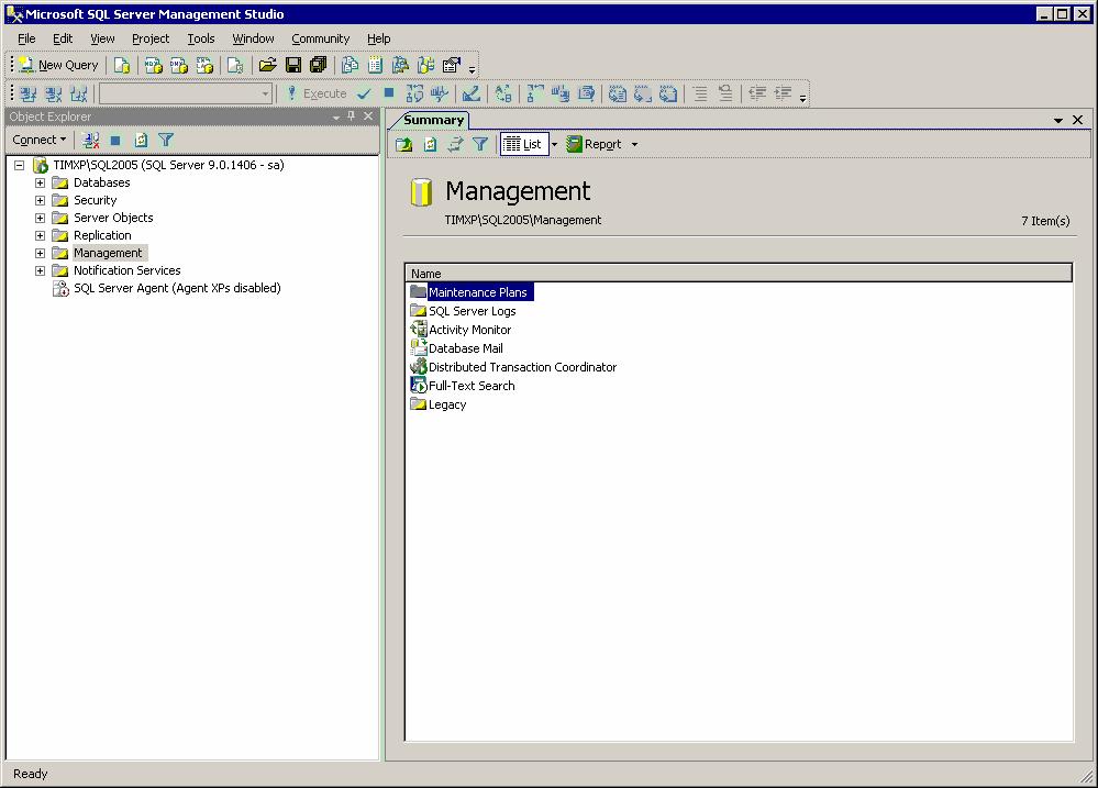 4) If the SQL Server Agent service is not started, right click on it, and select Start.