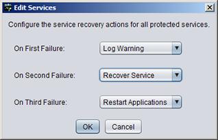 SolarWinds Failover Engine - Administrator's Guide Select the action to take for the 1st, 2nd, and 3rd instance of failure.