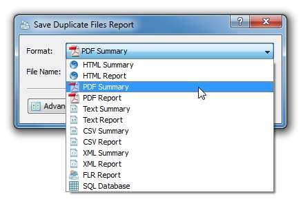 3.8 Saving Graphical PDF Reports One of the most useful ways to export duplicate files search results is to use the PDF summary or the PDF report formats.