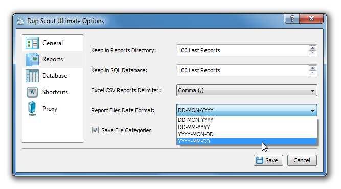 3.9 Customizing Duplicate Files Search Reports By default, DupScout saves duplicate files search reports including the last modification date for each duplicate file.