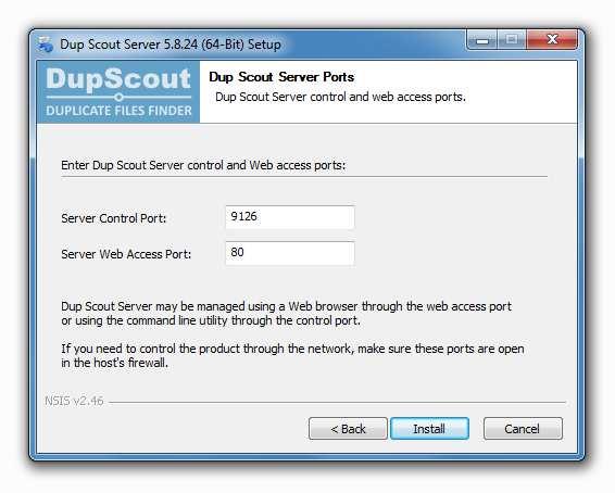 4.2 Product Installation Procedure DupScout Server is especially designed to be as simple as possible.