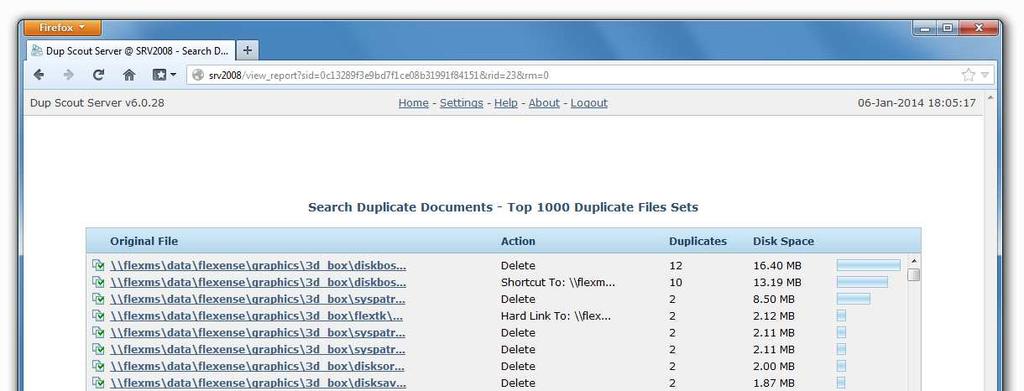 4.17 Duplicate Files Search Results In order to review detected duplicate files for a finished duplicate files search