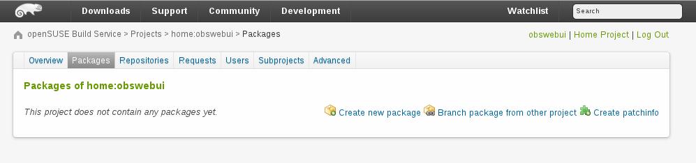 1.4.1 Add Link to Existing Package Right below packages, there's "Branch Package from other Project". FIGURE 1.