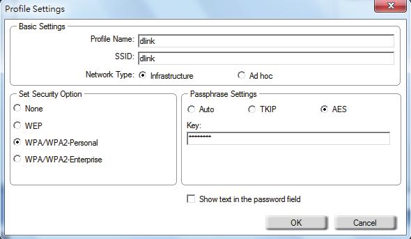 Section 3 - Configuration Add Profile You may add a new network by clicking the New button from the My Wireless Networks page. Profile Name: Enter a name for your profile (e.g. Home, Office, Coffee Shop).