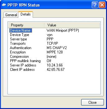 Figure 4.18 VPN Status Details q.