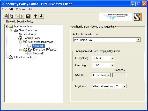 Figure 5.9 Security Policy Editor f.