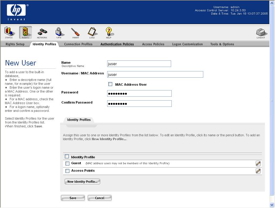 Figure 1.1 New User Page c.