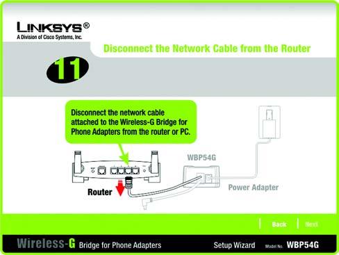 This indicates that the Bridge has connected to the wireless network. If the attempt succeeds, proceed to step 12.