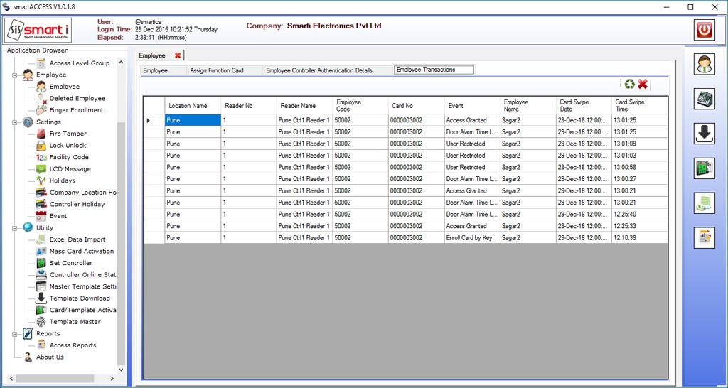 D) Employee Transaction It will show the transaction in the form grid. 6.