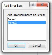 then click on the bottom of the listing where it says More Error Bar Options 1 2 3 A