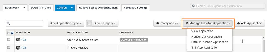 Chapter 6 Managing the VMware Identity Manager Catalog Remove a Category from an Application You can disassociate a category from an application.