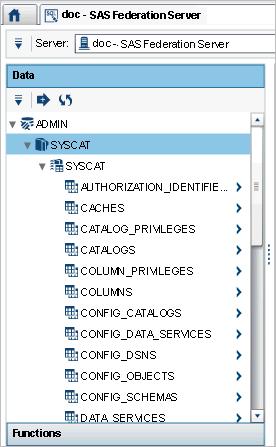 Working with Information Views 109 Selected DSN Dialect Type Driver Type Federated DSN FedSQL ODBC, vendor specific Multiple DSNs Various ODBC, vendor specific SQL Functions Displayed FedSQL;
