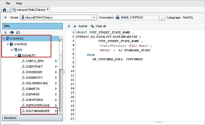 Data Quality Functions in SAS Federation Server Manager 121 3.