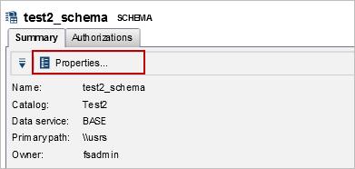 Select a federation server object that is associated with the data source containing the schema that you are updating. 2.