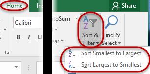 Sort a PivotTable To sort the data in a column, position the cursor in the field to be
