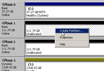 Confirm that the disk you wish to partition is a basic disk and not a dynamic disk.