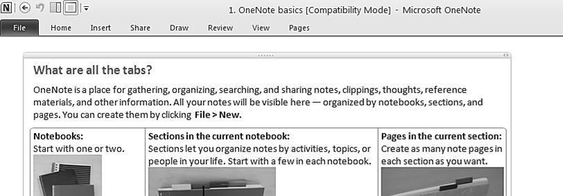 If you want to hide the toolbar while you project your OneNote page on your whiteboard click