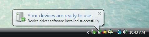 Figure 23 New Hardware Installed Confirmation Alternatively, correct installation of the device drivers can be